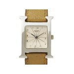 【美品 現品限り】 HERMES ［エルメス］ Hウォッチ　革　SS　レディース　クオーツ　HH1.210 【中古B】
