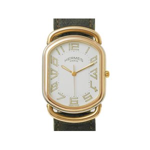 【美品 現品限り】 HERMES ［エルメス］ ラリー　コンビ　GP/SS　メンズ　クオーツ 【中古AB】