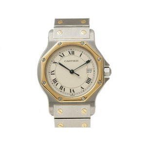 【美品 現品限り】 Cartier ［カルティエ］ サントスオクタゴンMM　コンビ　SS/YG　レディース　クオーツ 【中古A】