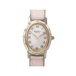 【美品 現品限り】 HERMES ［エルメス］ クリッパー　オーバル　12Pダイヤ　CO1.222　シェル　PG　レディース　クオーツ 【中古A】
