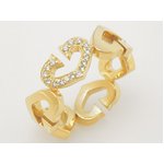 【現品限り】Cartier（カルティエ） Cハートリング　K18YG　1Pダイヤ　#53 【中古SA】