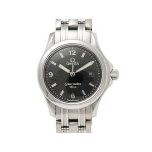 【美品 現品限り】 OMEGA ［オメガ］ シーマスター120　黒/ブラック　クオーツ　レディース 【中古SA】