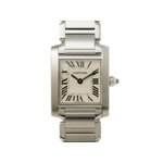 【美品 現品限り】 Cartier ［カルティエ］ タンクフランセーズSM　SS　レディースクォーツ　時計 【中古A】