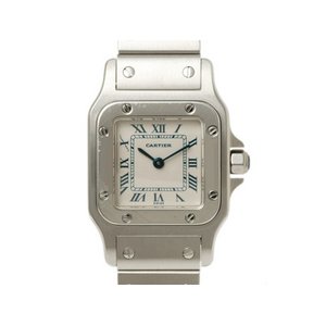 【美品 現品限り】 Cartier ［カルティエ］ サントスガルベSM　SS　観音開き　クオーツ　レディース 【中古A】