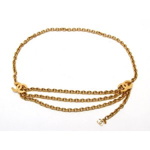 【美品 現品限り】 CHANEL ［シャネル］ チェーンベルト　ゴールド　ココマーク 【中古A】