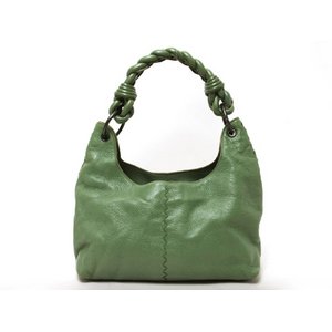 【美品 現品限り】 BOTTEGA VENETA ［ボッテガヴェネタ］ セミショルダーバッグ　グリーン　145574 【中古AB】