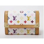 【美品 現品限り】 LOUIS VUITTON ［ルイヴィトン］ マルチカラー コインケース　白　ホワイト　M92657 【中古AB】
