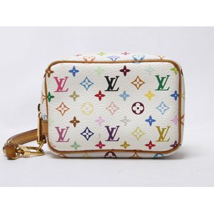 【美品 現品限り】 LOUIS VUITTON ［ルイヴィトン］ マルチカラー トゥルースワピティ　ミニポーチ　ブロン　白　M58033 【中古AB】