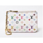 【美品 現品限り】 LOUIS VUITTON ［ルイヴィトン］ マルチカラー ポシェットクレ　コインケース　キーリング　ブロン/ブルー　M93733 【中古A】