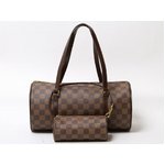 【現品限り】LOUIS VUITTON（ルイヴィトン） ダミエ パピヨンGM　ポーチ付き　N51303 【中古A】