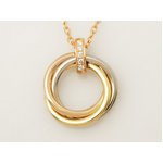 【現品限り】Cartier（カルティエ） トリニティネックレス　ダイヤ　スリーカラー 【中古SA】