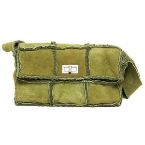 【美品 現品限り】 CHANEL ［シャネル］ 2.55　ムートン　ショルダーバッグ　グリーン 【中古A】