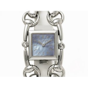 【現品限り 美品】 GUCCI ［グッチ］  シニョーリア　116.5　ブルーシェル　SS　クオーツ 【中古SA】