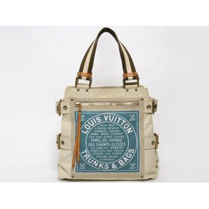 【美品 現品限り】 LOUIS VUITTON ［ルイヴィトン］ グローブショッパーMM　ブルー　M95114 【中古B】