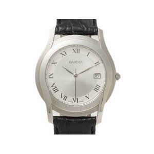 【現品限り 美品】 GUCCI ［グッチ］ 5500M　革　メンズ　クオーツ 【中古SA】