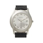 【現品限り 美品】 GUCCI ［グッチ］ 5500M　革　メンズ　クオーツ 【中古SA】