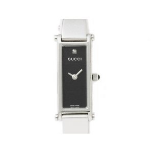 【現品限り 美品】 GUCCI ［グッチ］ 1500L　1Pダイヤ　レディース　クオーツ　黒 【中古AB】