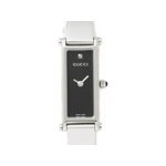 【現品限り 美品】 GUCCI ［グッチ］ 1500L　1Pダイヤ　レディース　クオーツ　黒 【中古AB】