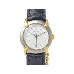 【美品 現品限り】 CHAUMET ［ショーメ］ グリフィス　革　1Pダイヤ　SS　レディース　時計　クオーツ 【中古A】