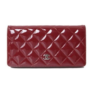 【美品 現品限り】 CHANEL ［シャネル］ マトラッセ　2つ折り長財布　タイムレスクラシック　赤　A31509 【中古A】