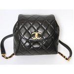 【美品 現品限り】 CHANEL ［シャネル］ マトラッセ　リュック　ラムスキン　黒 【中古AB】