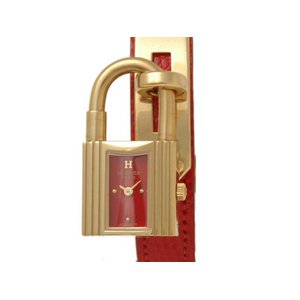 【美品 現品限り】 HERMES ［エルメス］ ケリーウォッチ　GP　リザードベルト　レディース　クオーツ 【中古A】