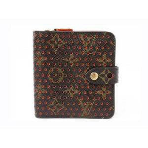 【美品 現品限り】 LOUIS VUITTON ［ルイヴィトン］ モノグラムペルフォ コンパクトジップ　オレンジ　M95189 【中古B】