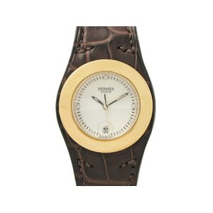 【美品 現品限り】 HERMES ［エルメス］ アーネ　クロコベルト　SS/GP HA3.220　レディースウォッチ 【未使用】