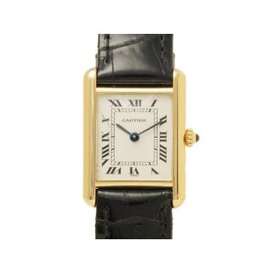 【美品 現品限り】 Cartier ［カルティエ］ タンク　ルイ　カルティエSM　K18YG/革ベルト　レディースウォッチ 【中古AB】