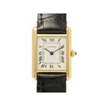 【美品 現品限り】 Cartier ［カルティエ］ タンク　ルイ　カルティエSM　K18YG/革ベルト　レディースウォッチ 【中古AB】