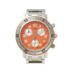 【美品 現品限り】 HERMES ［エルメス］ クリッパークロノ　オレンジ文字盤　メンズ　CL2.916 クオーツ 【中古SA】