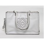 【美品 現品限り】 Loewe ［ロエベ］ トートバッグ　ロゴ　レザー　ライトグレー 【中古A】