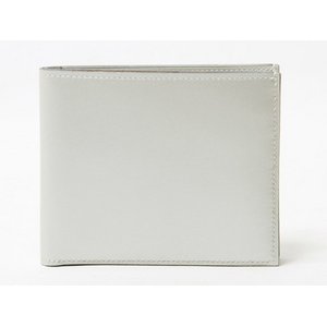 【美品 現品限り】HERMES（エルメス） 2つ折札入れ　レザー　シルバー 【中古SA】