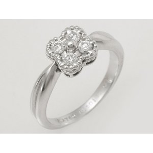 【美品 現品限り】 Van Cleef ＆ Arpels ［ヴァンクリーフ＆アーペル］ ヴィンテージアルハンブラリング　K18WG/4Pダイヤ　#53 【中古SA】