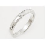 【美品 現品限り】 Van Cleef ＆ Arpels ［ヴァンクリーフ＆アーペル］ PT950 アンフィニエトワールリング　3Pダイヤ　#45 【中古SA】