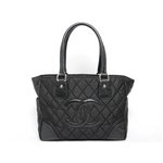【美品 現品限り】 CHANEL ［シャネル］ キルティングトートバッグ　黒　ブラック　A33100 【中古AB】