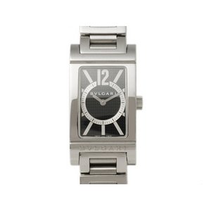 【美品 現品限り】 BVLGARI ［ブルガリ］ レッタンゴロ　SS　RT39S　黒文字盤　レディース　クオーツ 【中古SA】
