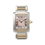 【美品 現品限り】 Cartier ［カルティエ］ タンクフランセーズ　PG/SS　ピンクシェル　クオーツ　レディース 【中古SA】