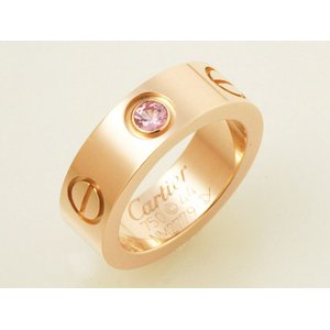 【現品限り】Cartier（カルティエ） ラブリングPG　1Pピンクサファイヤ　#44 【中古A】