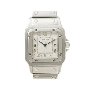 【美品 現品限り】 Cartier ［カルティエ］ サントスガルベLM　旧バックル　クオーツ　メンズ 【中古SA】