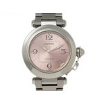 【美品 現品限り】 Cartier ［カルティエ］ パシャC　ピンク文字盤　新型　W31075M7 【中古SA】