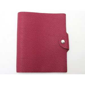 【美品 現品限り】HERMES（エルメス） 手帳カバー　ユリスPM　トゴ　ルビー 【中古SA】