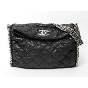【現品限り】 CHANEL ［シャネル］ ラグジュアリーライン　チェーンアラウンド　ショルダー　ラムスキン　黒　A49892  【中古AB】