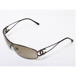 【現品限り】 CHANEL ［シャネル］ サングラス　ブラウン　ラインストーン 【中古A】
