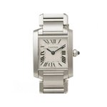 【現品限り】 Cartier ［カルティエ］ タンクフランセーズSM　SS　レディースクォーツ　時計 【中古SA】