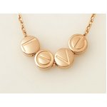 【現品限り】Cartier ［カルティエ］ ラブ　ロゴネックレス　PG 【中古SA】
