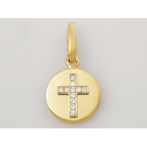 【現品限り】Cartier ［カルティエ］ クロスダイヤチャーム　YG 【中古SA】