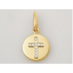 【現品限り】Cartier ［カルティエ］ クロスダイヤチャーム　YG 【中古SA】