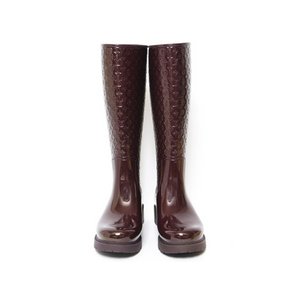 【現品限り】 LOUIS VUITTON ［ルイヴィトン］ スプラッシュライン　レインブーツ　ボルドー　ラバーソール　#40 【未使用】