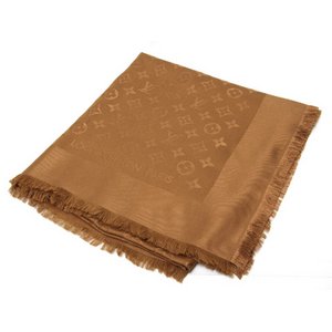 【現品限り】 LOUIS VUITTON ［ルイヴィトン］ 大判ストール　スカーフ　モノグラム柄　ブラウン 【未使用】